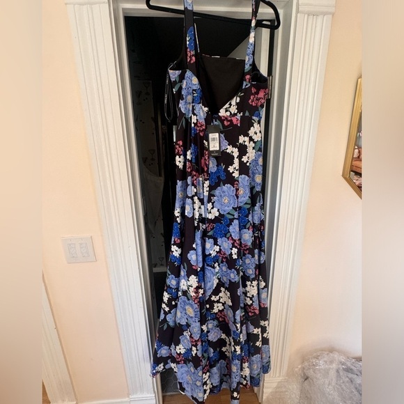 Black and blue Zac Posen floral gown, NWT size 14 - Picture 7 of 7